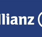 A logo of Allianz, depicted in white letters against a blue background, representing the brand identity of the insurance company.