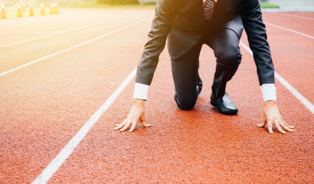 An informational flyer for a partner visa featuring a couple holding hands on a dock, with the title "Partner Visa: Important Points & Requirements" set against a blue and white background, suggesting the steps and considerations for partnership-based immigration.